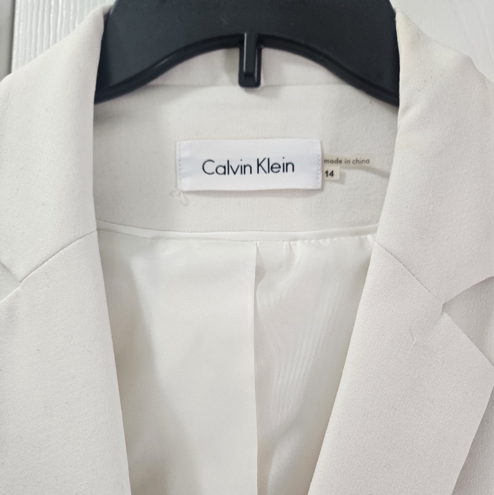 Calvin Klein Cream Women's Blazer - Picture 2 of 7